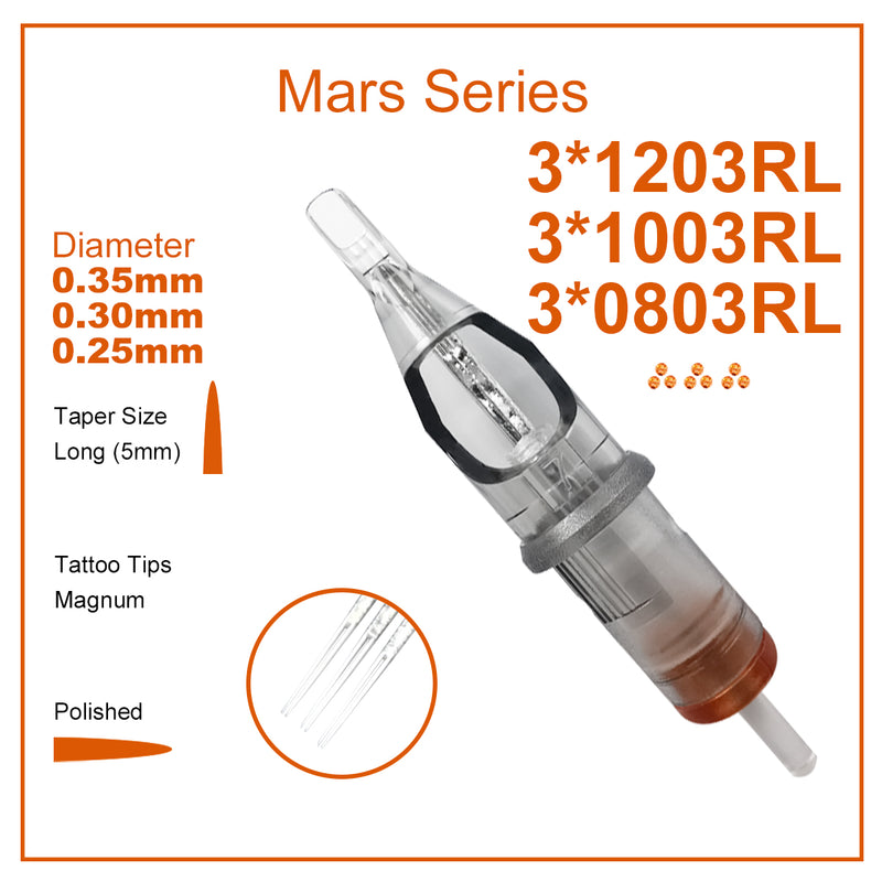 Needlewalk Mars Series 3x3 Stippling Mags Cartridges needles 20pcs