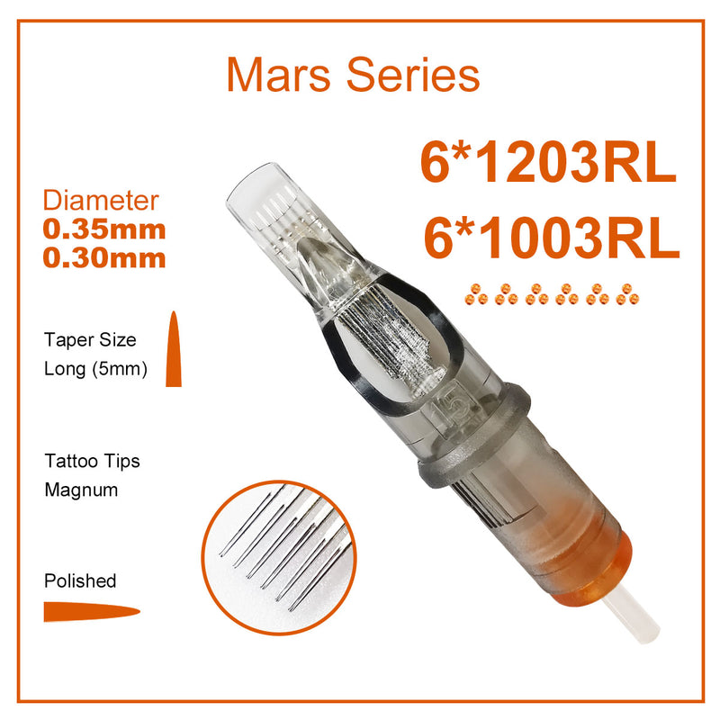 Needlewalk Mars Series 6x3 Stippling Mags Cartridges needles 20pcs