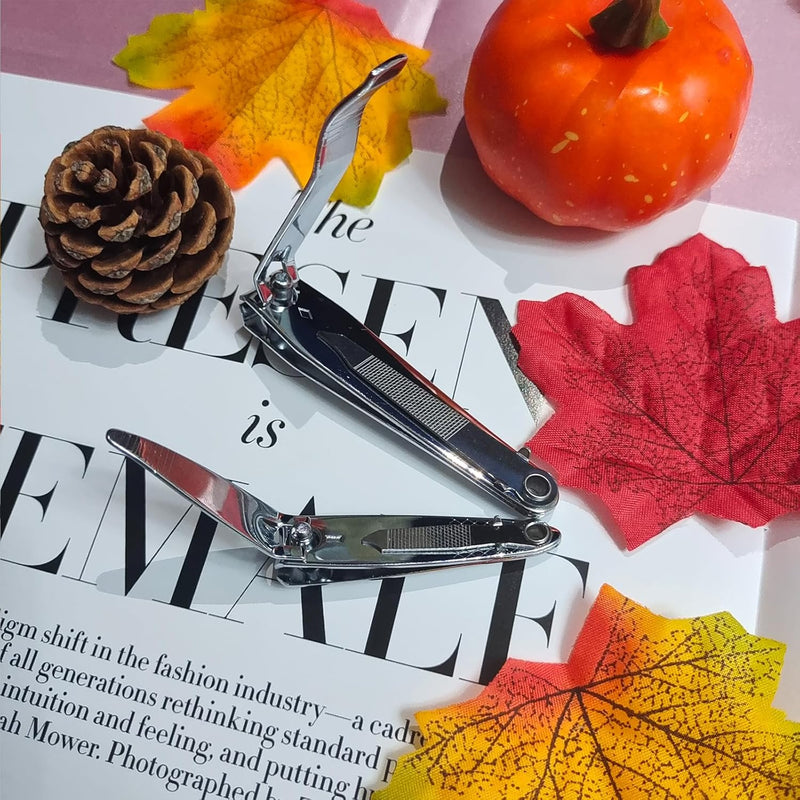 Needlewalk Nail Clippers Set, Ultra Sharp Stainless Steel Fingernail and Toenail Clipper Cutters,Travel Nail Kit for Men Women