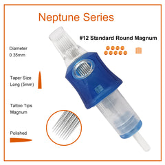 Needlewalk Neptune Series Finger Ledge Cartridges #08 0.25mm Round Magnum 20pcs