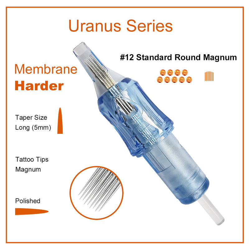 Needlewalk Uranus Series Tattoo Needles Cartridges #12 0.35mm Harder membrane Round Liner/ Curved Magnum/Single Stack Magnum 20pcs20pcs