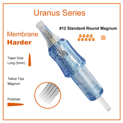 Needlewalk Uranus Series Tattoo Needles Cartridges #12 0.35mm Harder membrane Round Liner/ Curved Magnum/Single Stack Magnum 20pcs20pcs